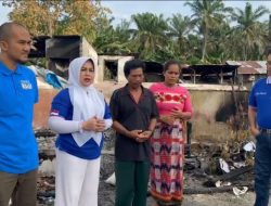 Peduli Sesama, Eva Yuliana Salurkan Bantuan Sosial Kepada Korban Kebakaran