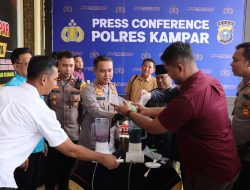Polres Kampar Musnahkan Narkoba Jenis Sabu 802,04 Gram dan Pil Ekstasi 2.652 Butir
