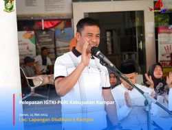 Ahmad Yuzar Lepas Kontingen IGTKI – PGRI Kampar Untuk Porseni Tingkat Provinsi di Bengkalis