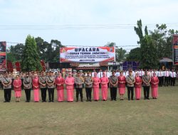 Kapolres Pimpin Sertijap Kasat Intelkam, Kasat Resnarkoba, Kasat Binmas, Kasat Lantas, dan Kapolsek Tambang Polres Kampar