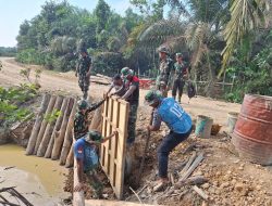 Kerjasama Personil Satgas TMMD Bersama Warga, 9 Titik Sasaran Gorong Gorong Hampir Rampung di Kerjakan