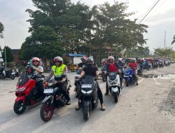 Meriahkan HUT RI ke-79 Tahun, Satlantas Polres Kampar Gelar Touring Kampanye Keselamatan