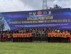 Satpol PP Kampar Ikuti Upacara Penutupan Tentara Manunggal Membangun Desa ke-121