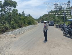 Jalan Amblas di Lintas Sumbar-Riau Tepatnya di KM 106 Akan Dipasang Jembatan Bailey
