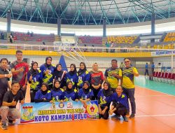 Tim Bola Voli Putri Koto Kampar Hulu Raih Juara Ketiga Pada Kejurkab KONI Kampar 2024