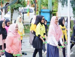 Pj. Ketua TP. PKK Hadiri Senam Pount Fit Bersama GOW Kab. Kampar