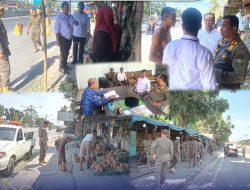 Satpol PP Tertibkan Pedagang Jualan Nanas di Atas Trotoar Kedua Kalinya