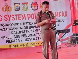 Ikuti Vicon dan Cooling System Jelang Pemungutan Suara, Arizon Wakili Pj Bupati Kampar Berpesan Bersama-sama Jaga Stabilitas Daerah