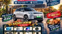 Coba JAECOO J5 EV Gratis di Pekanbaru, Ada Lucky Draw TV hingga Kulkas!